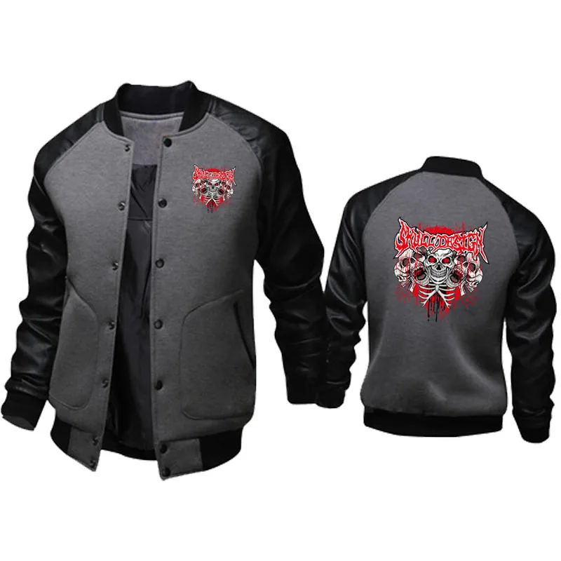 Hochwertige Mode lässig Herren jacke Totenkopf Herren Herbst/Winter Baseball jacke 2023 neue Herren Motorrad jacke Top