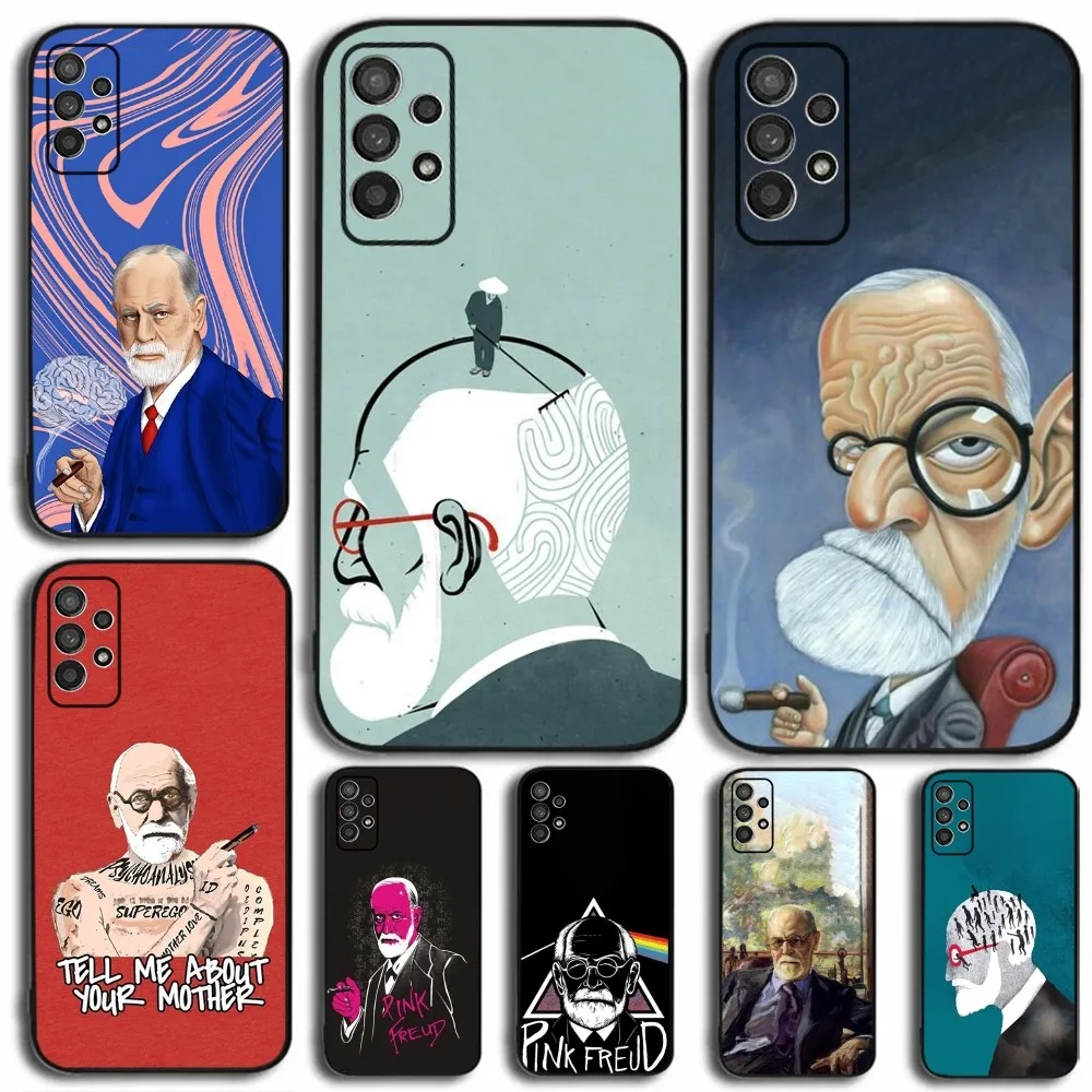 S-Sigmund F-Freud Psychologist Phone Case For Samsung Galaxy A13,A21s,A22,A31,A32,A52,A53,A71,A80,A91 Soft Black Cover