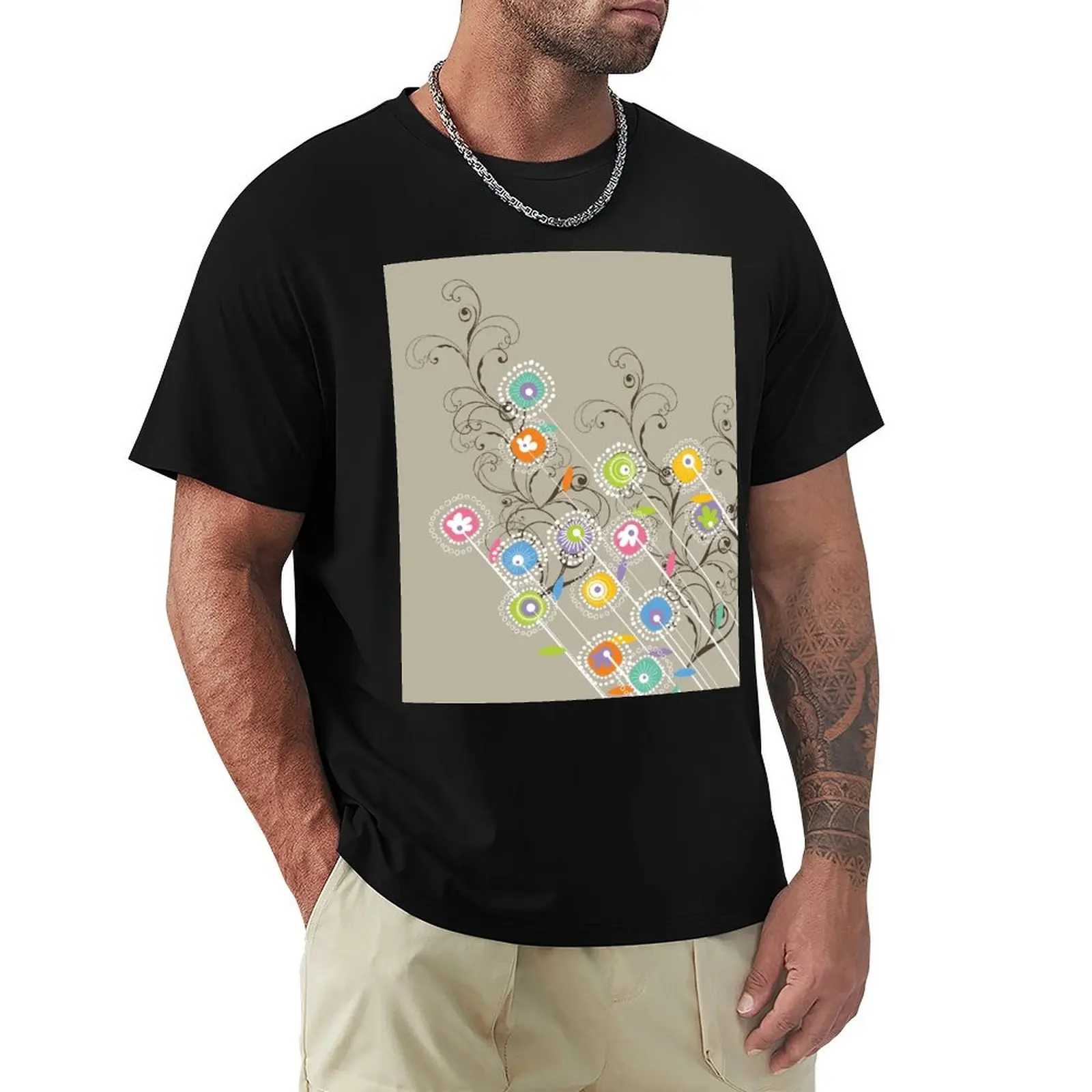 My Groovy Flower Garden Grows ? fatfatin T-Shirt Plus Size All Match Tee Shirt