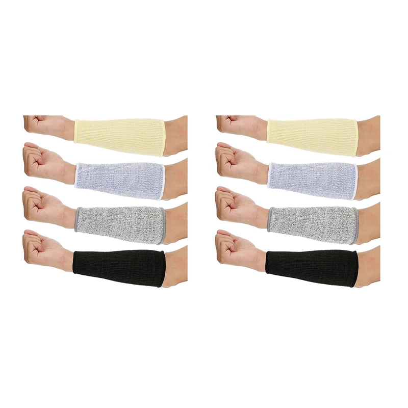 -A15I 8 Pair Cut And Burn Resistant Sleeves Arm Protection Sleeves Forearm Protectors For Thin Skin And Bruising