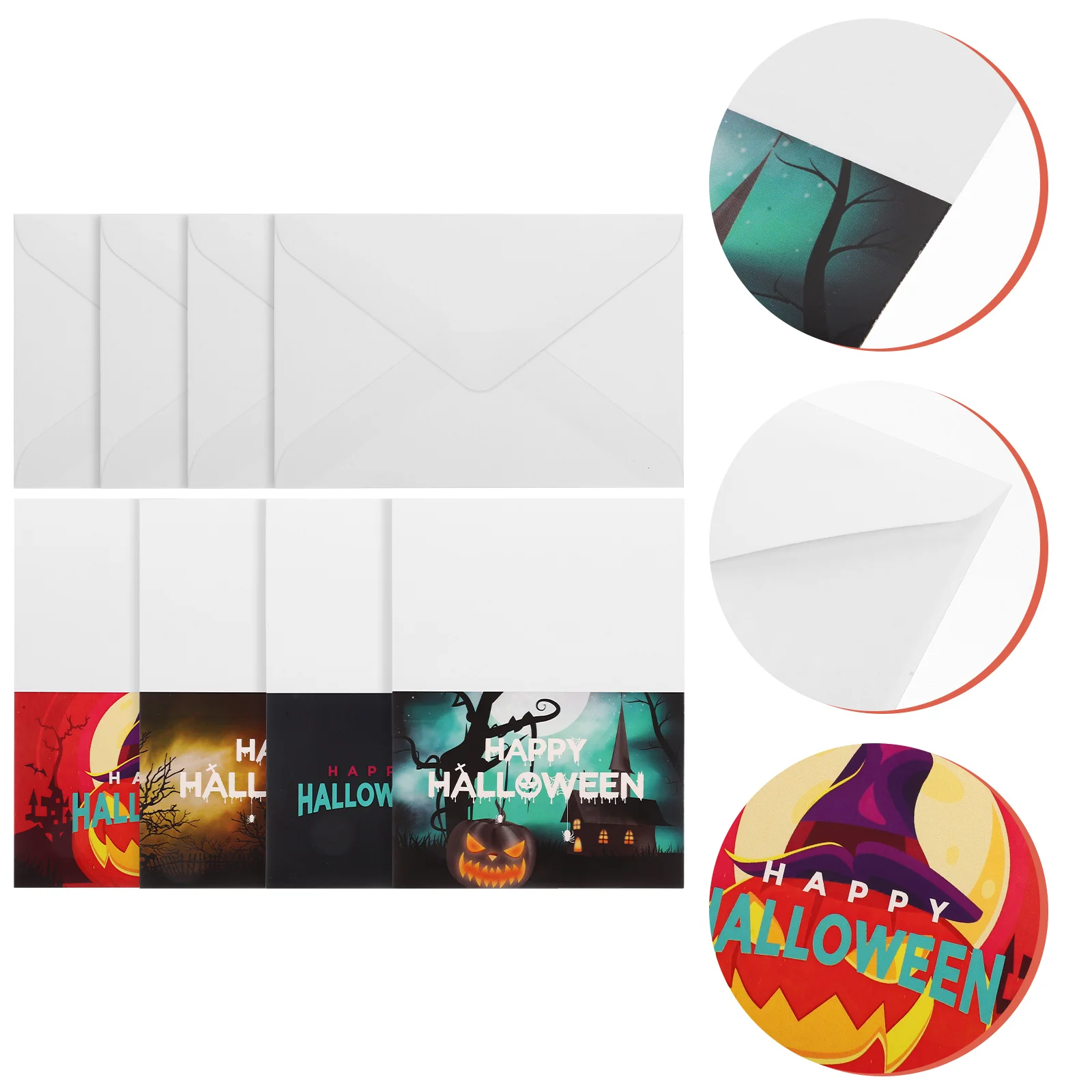 12 наборов, конверт, открытка на Хэллоуин, подарочные открытки, счастливая поздравительная бумага, вечерние сувениры, сообщение