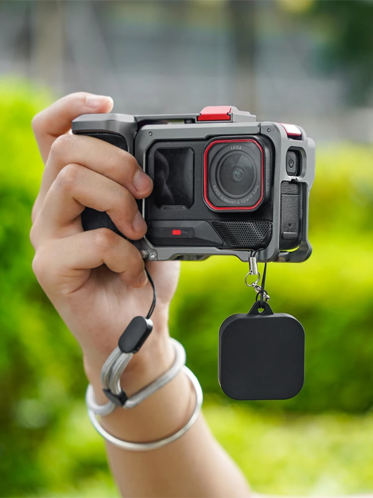 For Insta360 Ace Pro/2 Metal Camera Grip Mount Anti-Fall Sports Camera Protective Case Detachable Street Photo Vlog Accessories