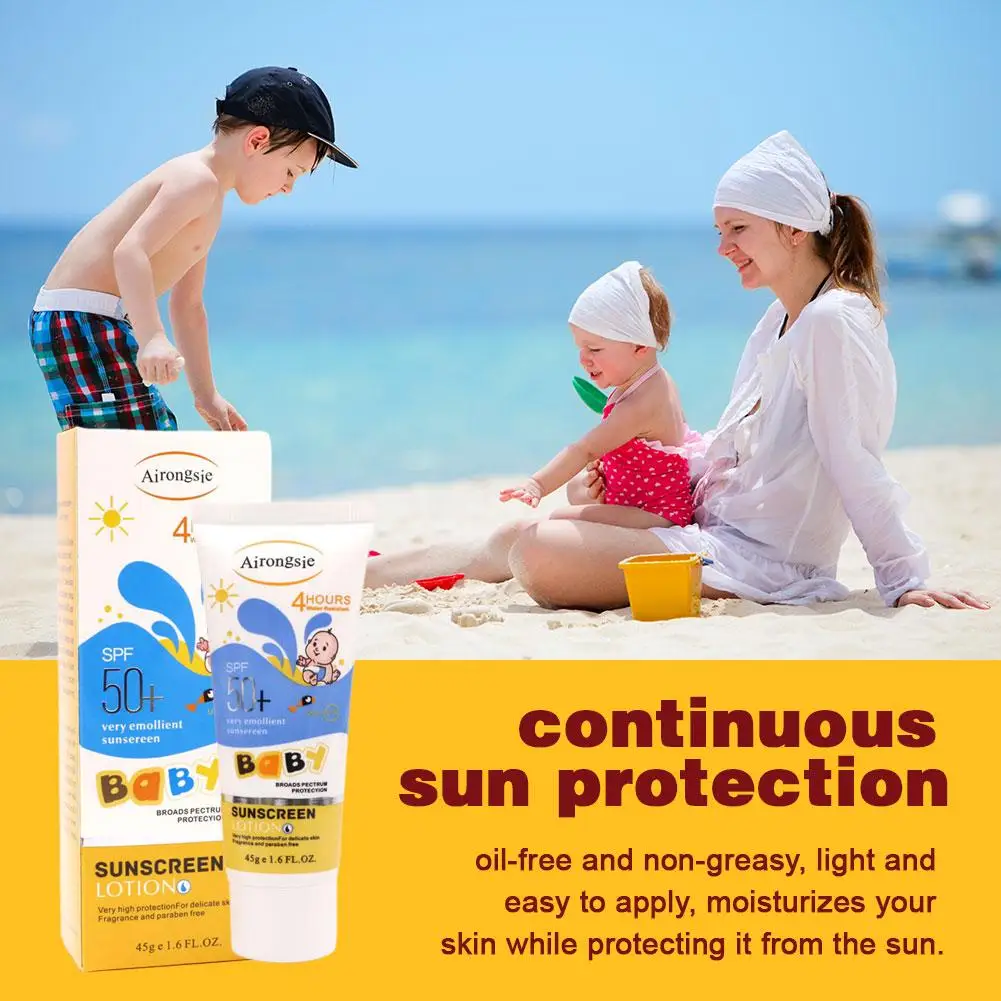 Protector solar para niños, crema hidratante Facial, calmante y refrescante, 45g