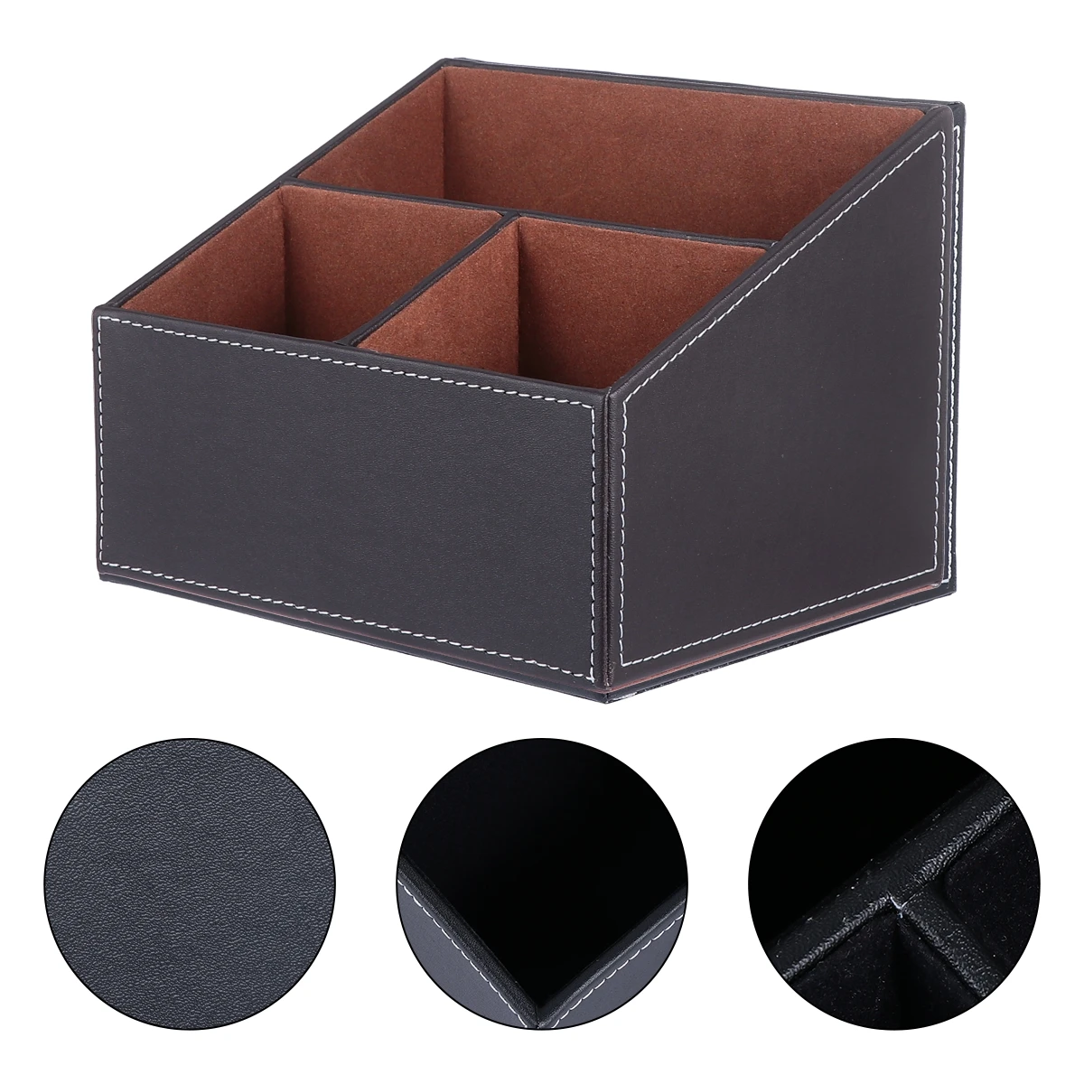 

Thickened Desktop Storage Box 3 Grids Waterproof Surface Desk Organizer For Cosmetics Lipstick Coffee Moisture