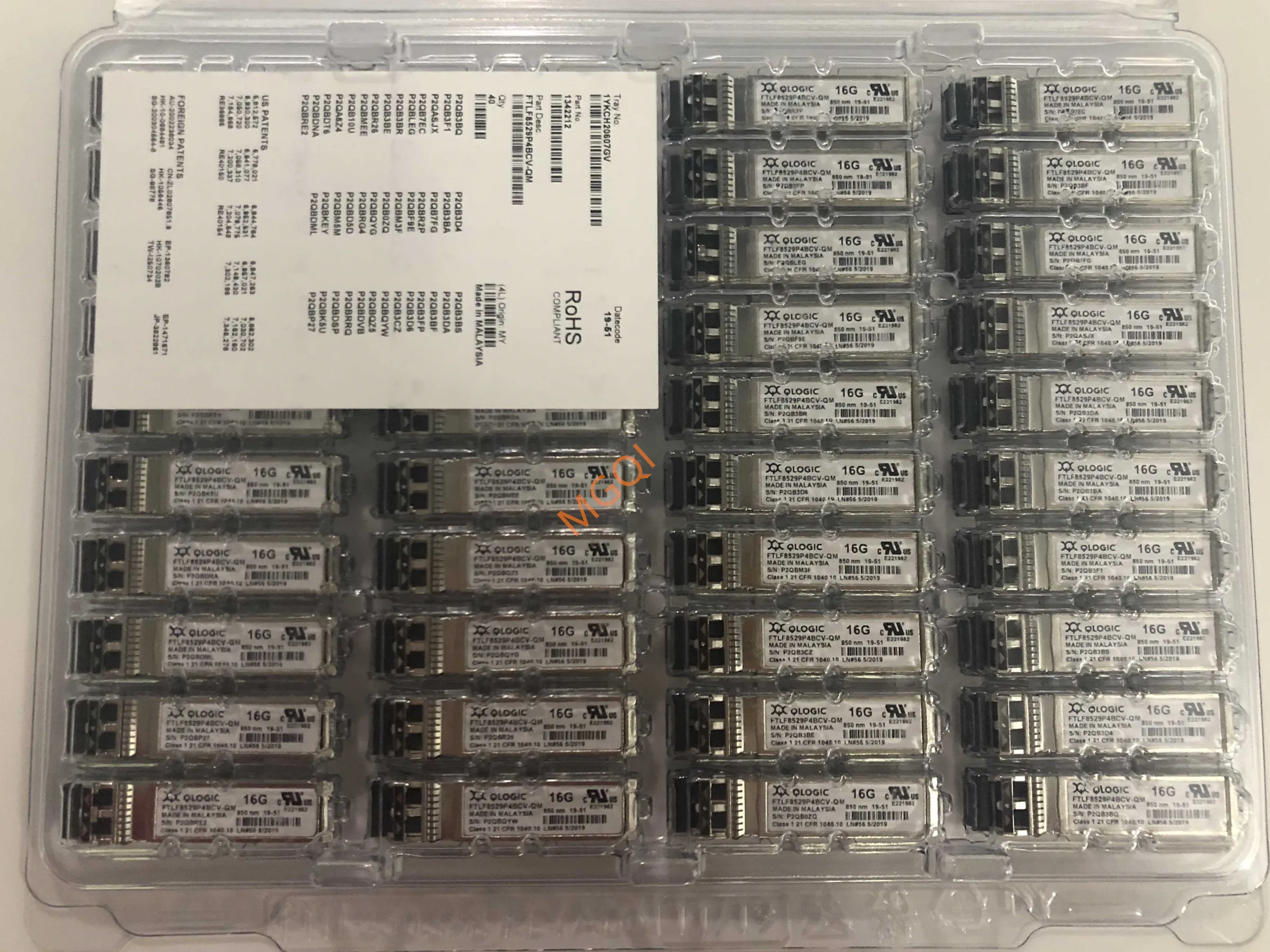 SFP 16G Qlogic Quang Có FTLF8529P4BCV-QM/16GB 850NM 100M SR LC-LC Sfp Thu Phát Cáp