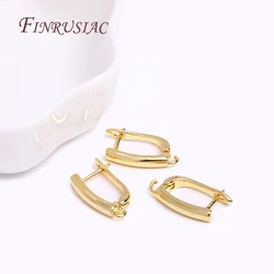 Atacado 18k real banhado a ouro anti-alergia básico earwires prendedor brinco ganchos para mulher jóias fazendo suprimentos acessórios
