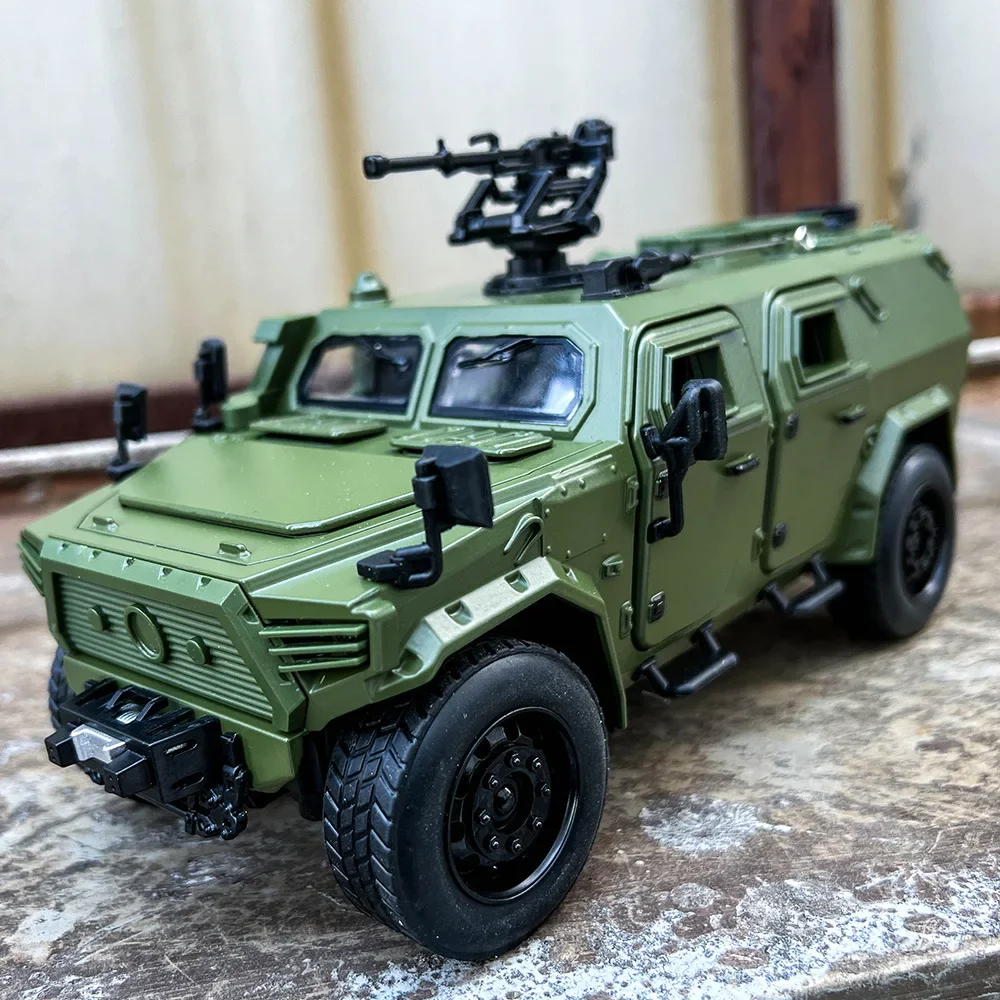 Simulation 1:18 Dongfeng Mengshi Military Off road Vehicle Alloy Car Model Children's Toy Gift