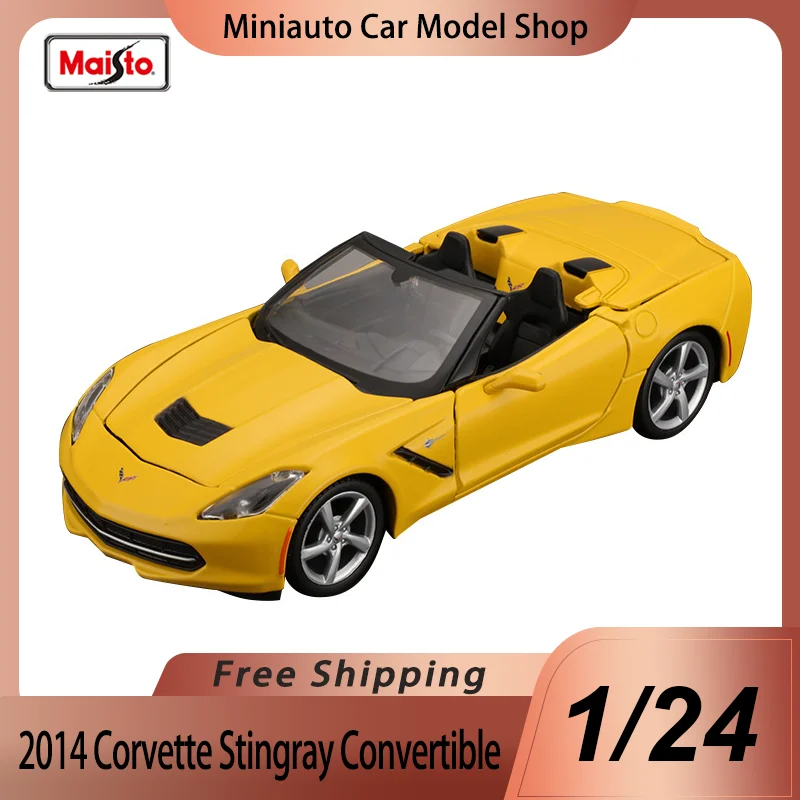 

New Product In Stock Maisto 2014 Corvette Stingray Convertible Alloy Miniature Diecast Model Corvette Sports Car Model Toys Gift