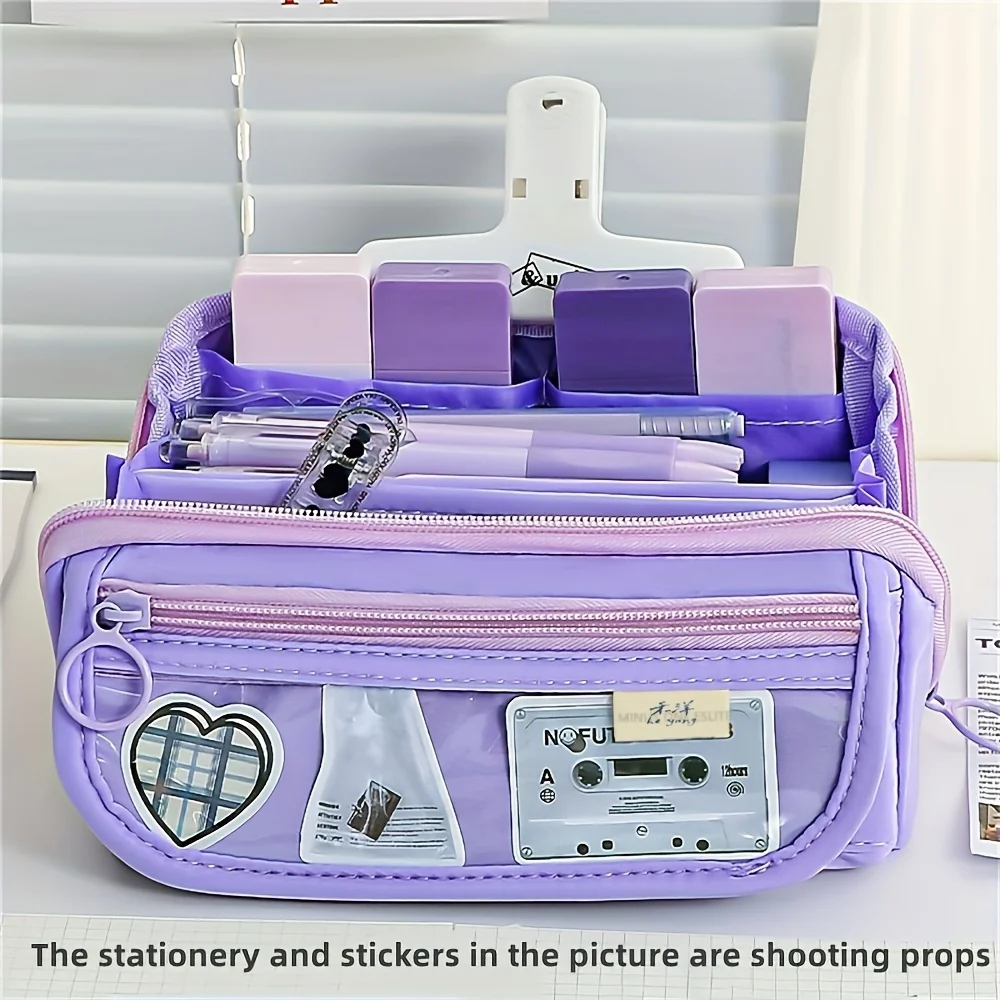 Multi-Functional Storage Solution Multi-Compartment Storage of School Supplies and Cosmetics Aesthetically Pleasing Pencil Cases