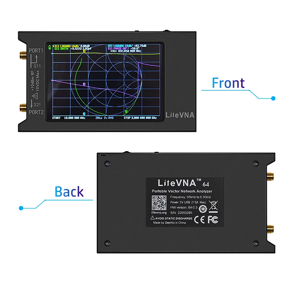 NEW 4 Inch LiteVNA 6GHz Vector Network Analyzer 50KHz~6.3GHz Antenna Analyzer 4” TFT LCD Shortwave MF HF VHF 0.3.1 Version VNA