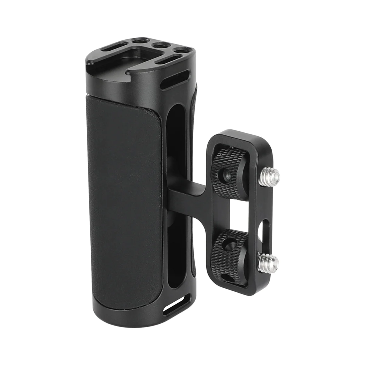 Universal Side Handle Grip with Dual 1/4 In-20 Screw Mount for Left Right-Hand for Monitoe Camera Cage Handle Grip