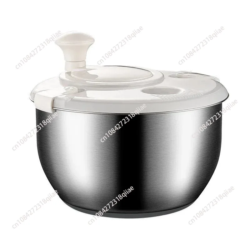 

for Salad Spinner Drainer Spin Dryer Washer Dehydrator Dewatering Washing Machine Fruit Vegetable Cleaner Tool Stainless Steel