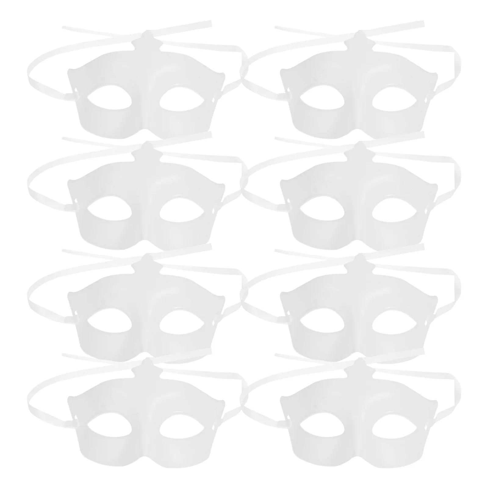 

10 Pcs Paintable Mask Facial Masks Diy Unpainted White Masquerade Plain for Party to Decorate