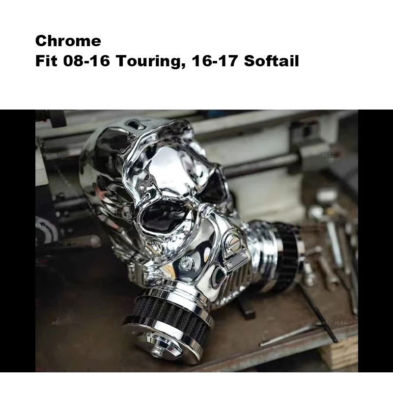 Skull High-Flow Air Cleaner Kit HD 2018-Later Softail 2017-Later