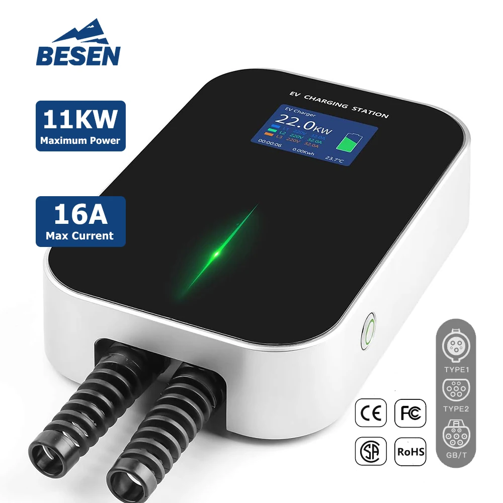 IEC 62196 Level 2 Wallbox Electric Car Charge Cable EV Charging Station 11kw Ev Charger