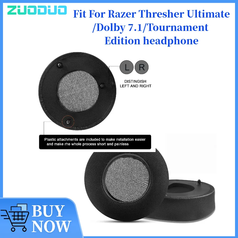 

ZUODUO Replacement foam Ear Pads pillow Cushion Cover for Razer Thresher Ultimate/Dolby 7.1/Tournament Gaming Headphone EarPads