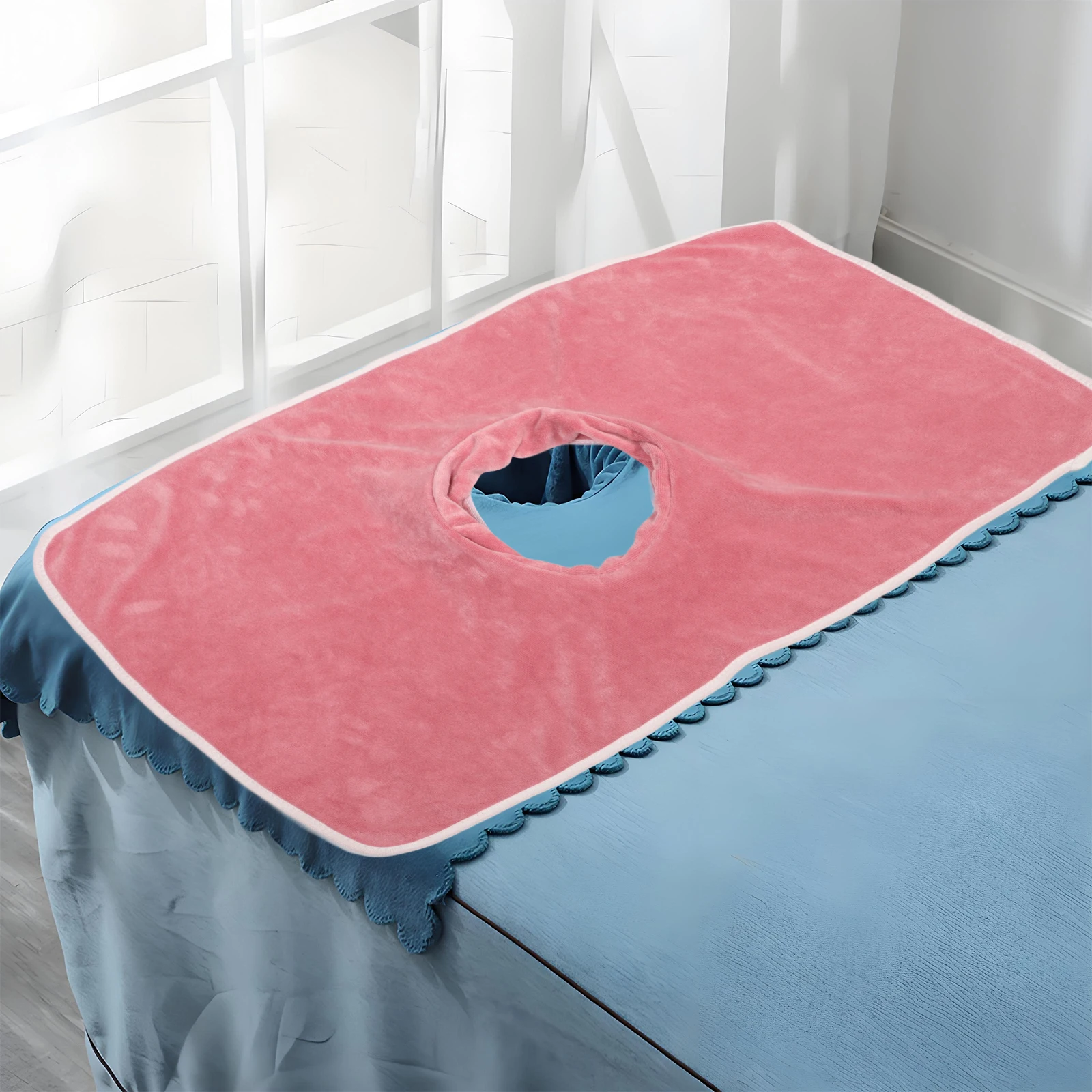 

Bedside Towel Face Covers for Salon Facial Massage Scarf Beauty Supplies Cave Hole Fiber Pad