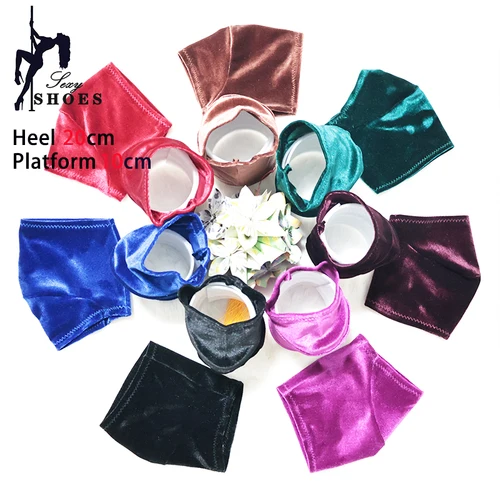 Imagen 1 del producto Cubierta protectora para botas de varios colores, superficie de gamuza, cubierta para botas de baile en barra, plataforma de 10cm, cubierta para zapatos suave y lisa resistente al desgaste