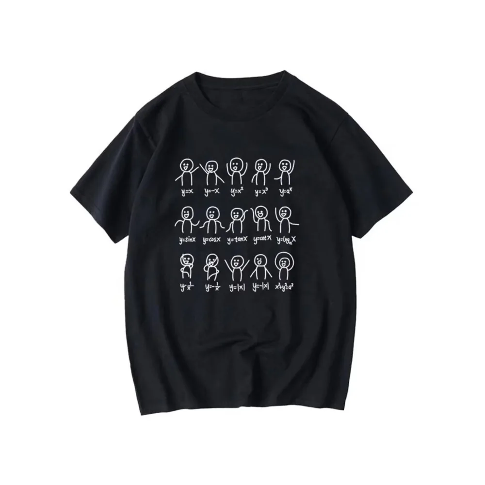 Funny Math Function Dance T-Shirt Geek Nerd Science Graphic Tee Humorous Formula Print Summer Short Sleeve Top Men Women Casual