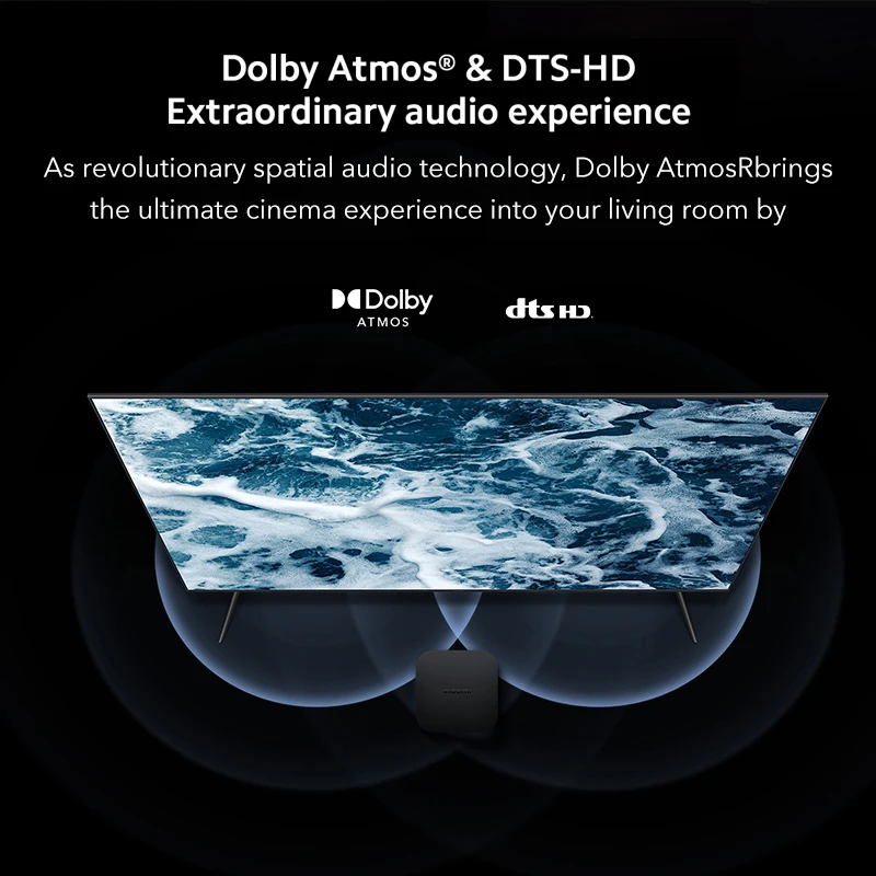 شحن سريع الإصدار العالمي Xiaomi Mi TV Box S 2nd Gen 4K Ultra HD BT5.2 2GB 8GB Google TV Google Assistant Smart TV Box #4