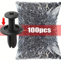 100pcs 8mm Plastic Rivets Fasteners Screw Car Bumper Fender Black Rivet Car Fastener Clips For Toyota For Focus For Kia Nissan