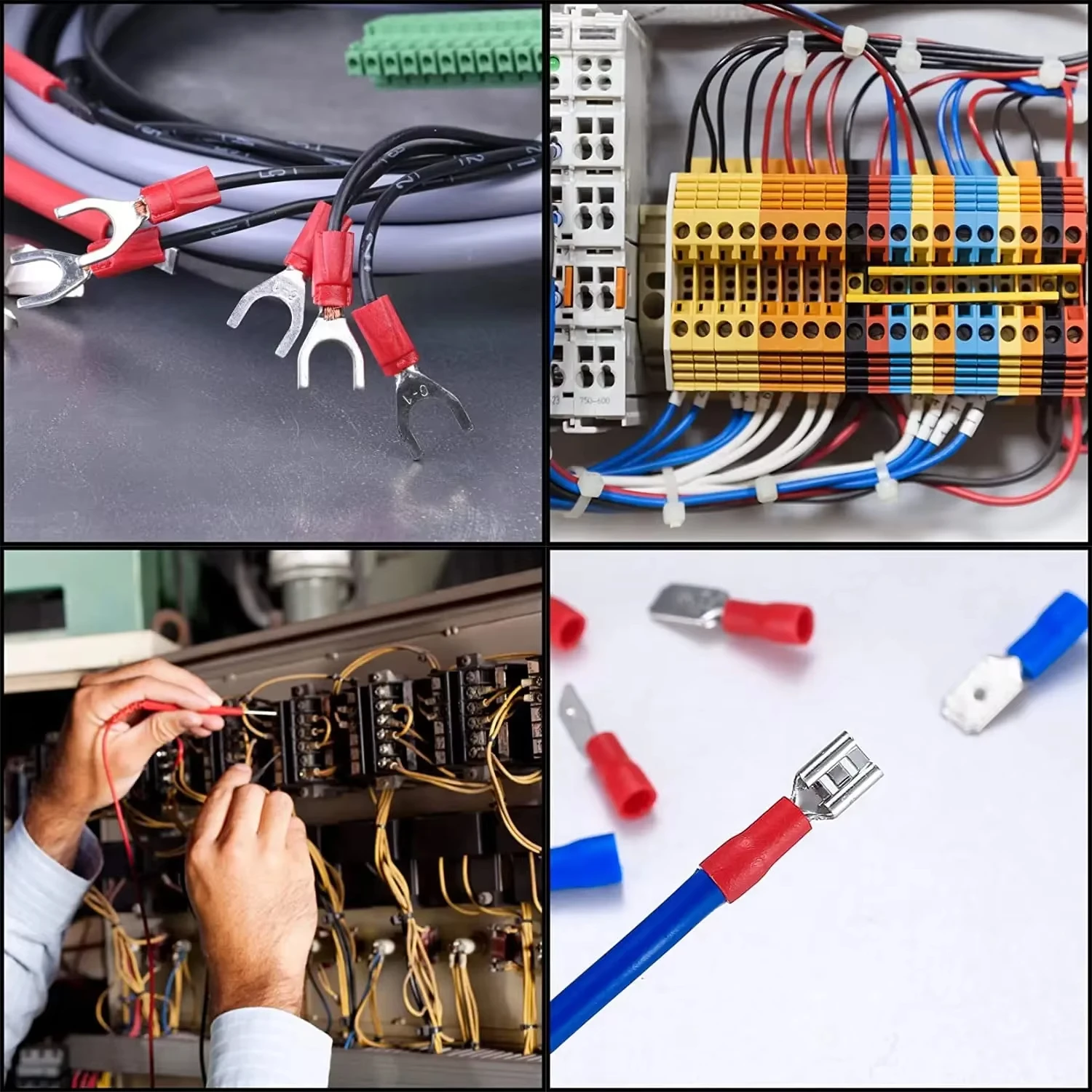 Kfz Isolierter Elektrischer Steckverbinder Sortiment Set Verschiedene Crimpklemmen Stecker Buchse Flachstecker Ringgabel Gabel Stoßverbinder Ösenklemmen Satz für Kabel Reparatur Elektroinstallation Auto Motorrad Lkw E – Detail 12
