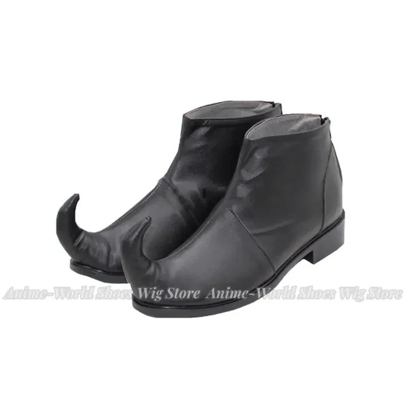 Hyskoa Hisoka Anime Cosplay Schwarze Schuhe Stiefel Maßgeschneiderte Halloween Party Kostüm Requisiten Zubehör Perücke Erwachsene Männer
