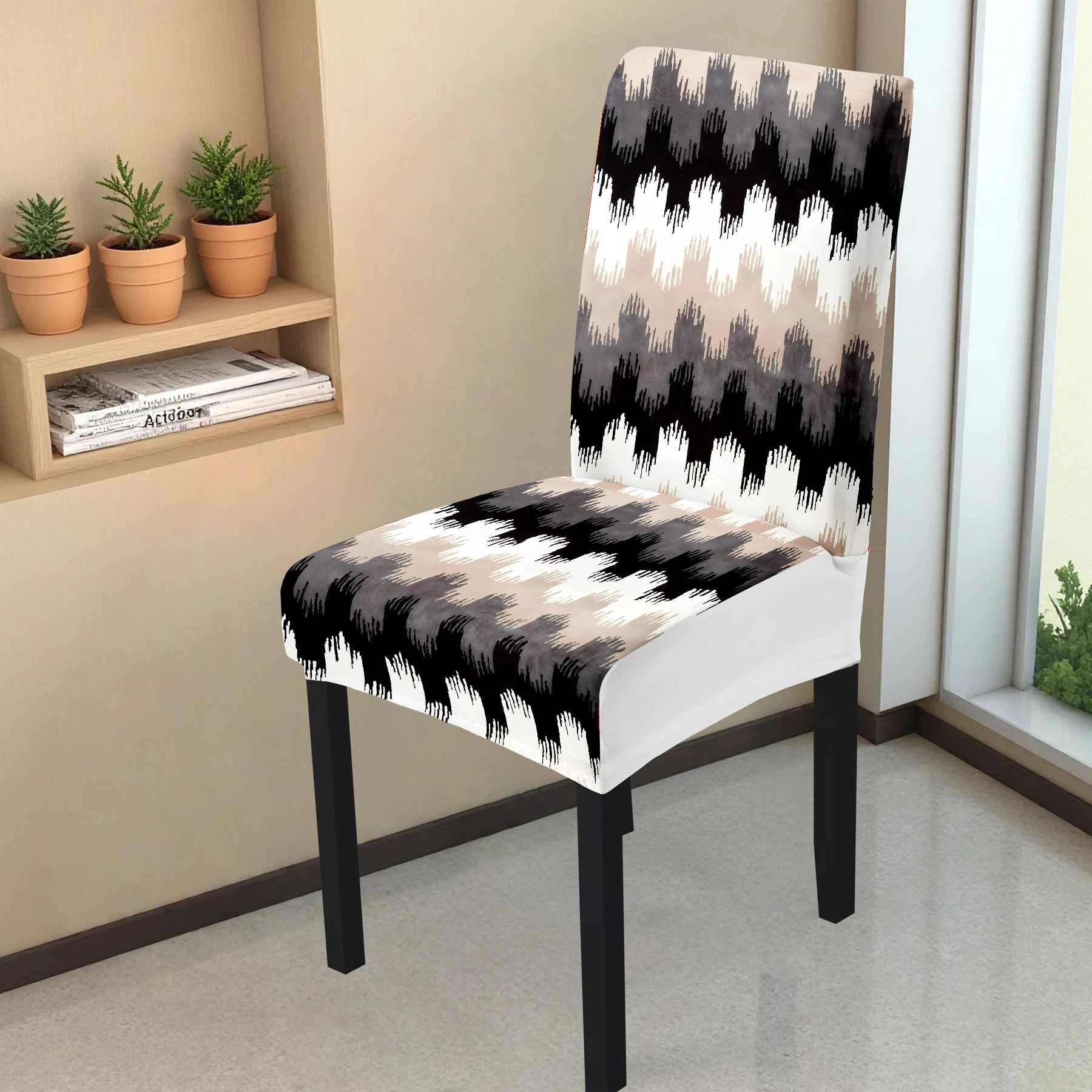 2024 New Elastic Stretch Chair Cover, Geometric Pattern Print, Washable & Non - Fading, Universal for Home