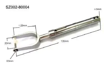 Amortisseur en métal de 135mm pour train d'atterrissage d'avion RC avec amortissement des vibrations