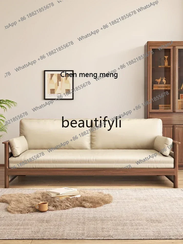 z183   Sofa bed dual-purpose solid wood push-pull small apartment foldable Japanese retractable arhat bed
