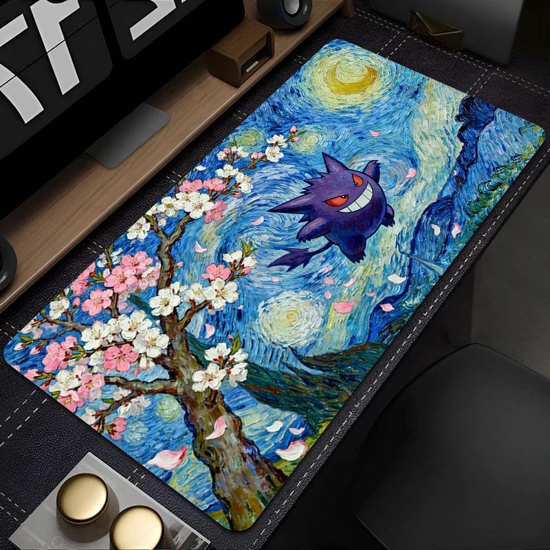 Artistic Mouse pad gaming Computer keyboard gamer Designed specifically e-sports Gamer Unique design P-Pokemon Gengar Mousepad
