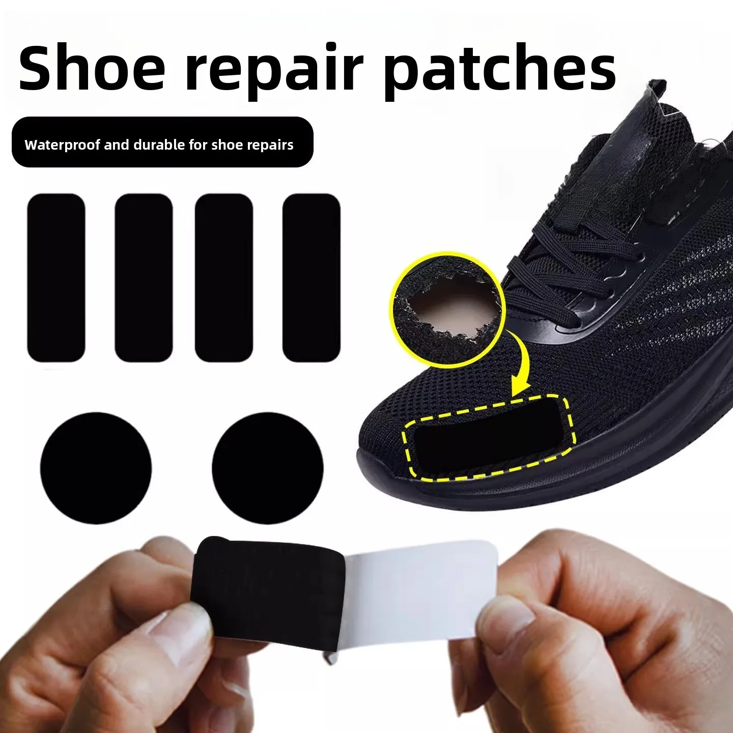 Self-Adhesive Sport Shoes Side Protection Patches Wear Repair Damaged Stickers No Sewing Shoe Head Patch Shoe Surface Wear Re...