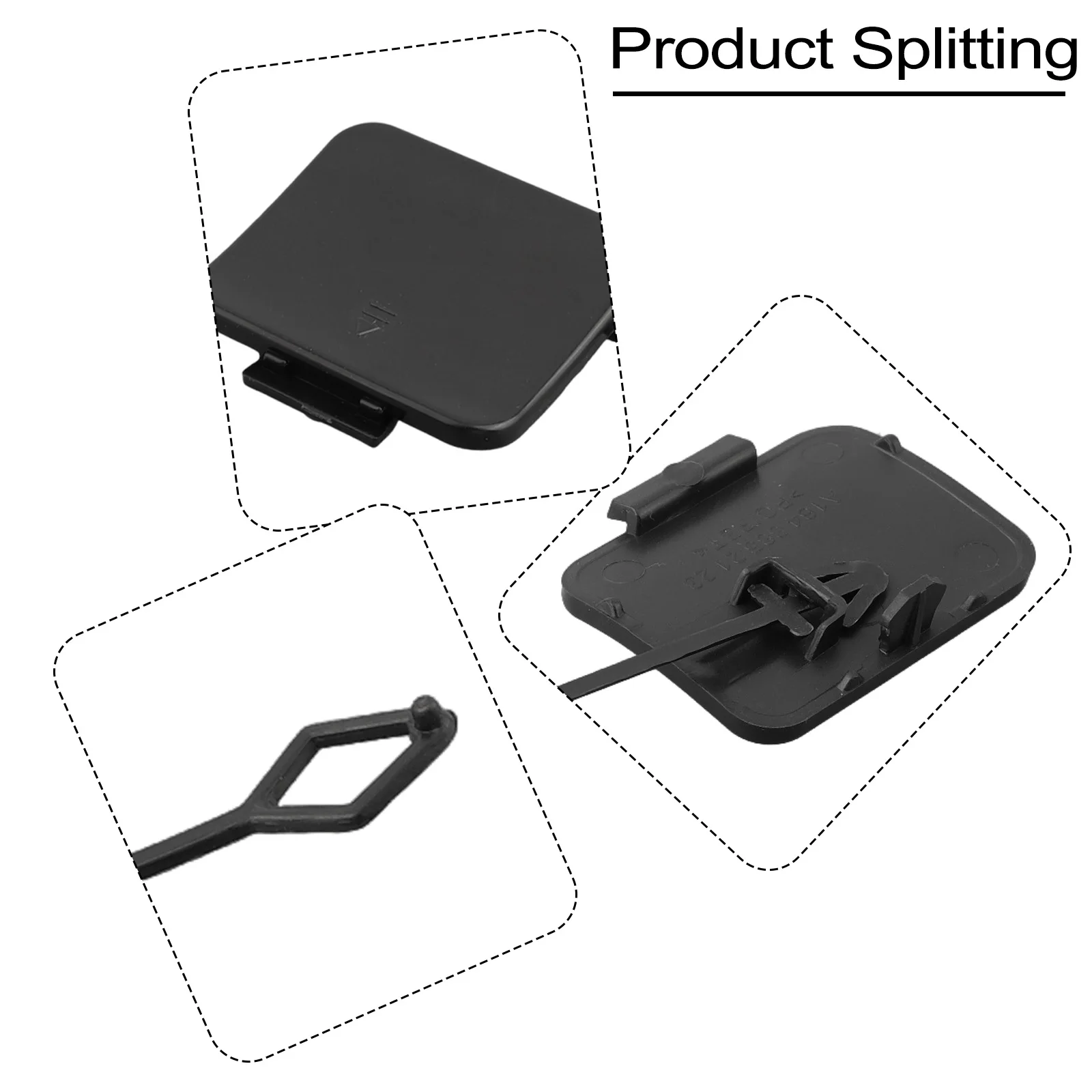 Rear Bumper Tow Hook Cover Cap for Mercedes W164 ML Class ML350 ML320 ML500 ML63 Model Years 2006 2008 OEM Part 1648852123