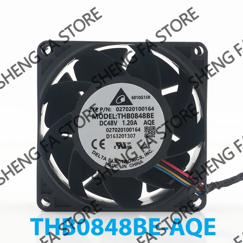 AC EC 8038 80X80X38MM 8CM THB0848BE four-wire Delta 5V 12V 24V DC 48V 1.20A frequency PWM Industrial computer server cooling fan