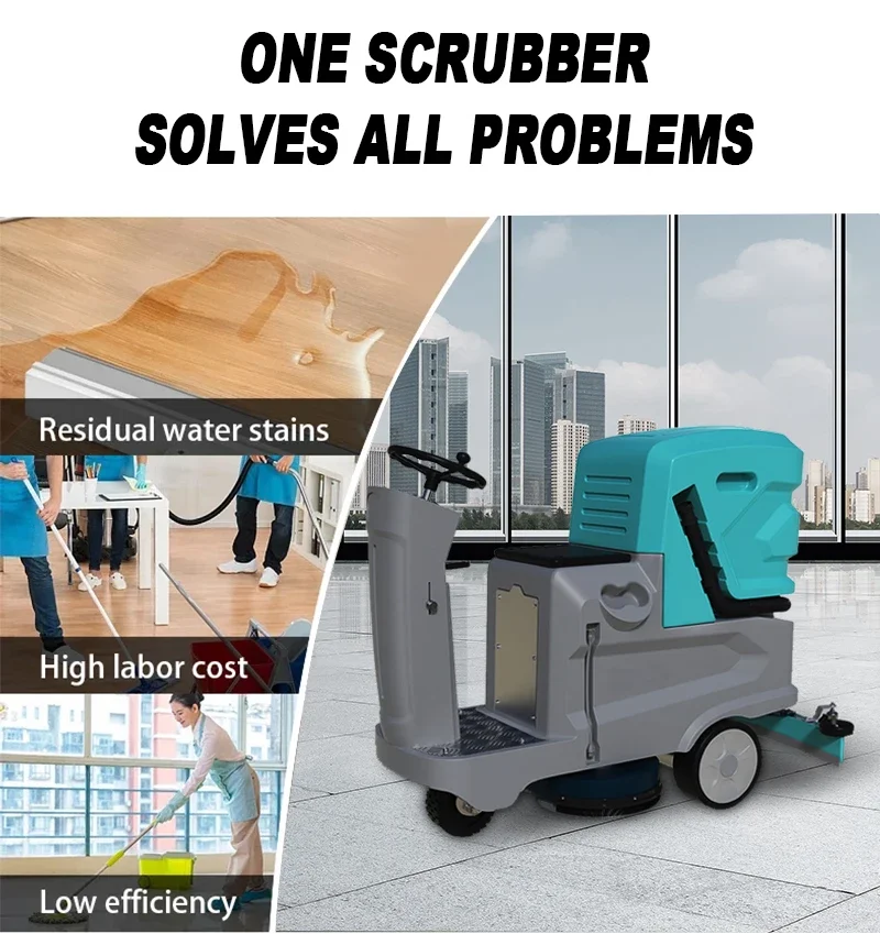 RD560 Warehouse Floor Scrubber Cleaning Equipment Automatic Marble Floor Cleaning Machine