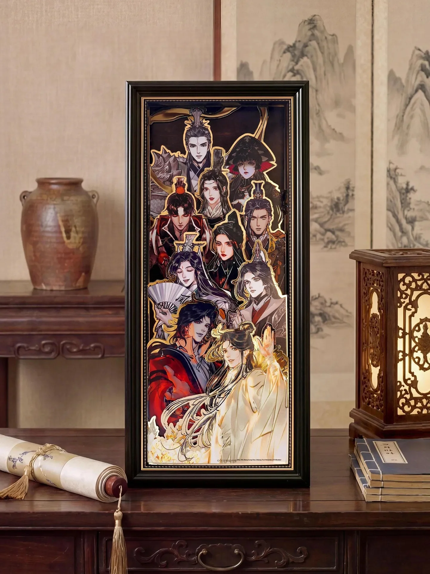 TOI Anime Tian Guan Ci Fu 3D Jigsaw Puzzle DIY Paper Art Painting with Frame Adult Hobby Collection Desktop Home Decoration