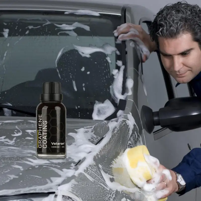 Portátil Auto Car Protective Graphene Coating Agent, Revestimento cerâmico com esponja, Evitar arranhões Chips, 30ml