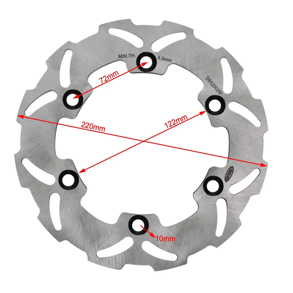 Motorcycle Rear Brake Disc Rotor Fit Honda CR125R 87 92 CR250R 87 CR 500 R