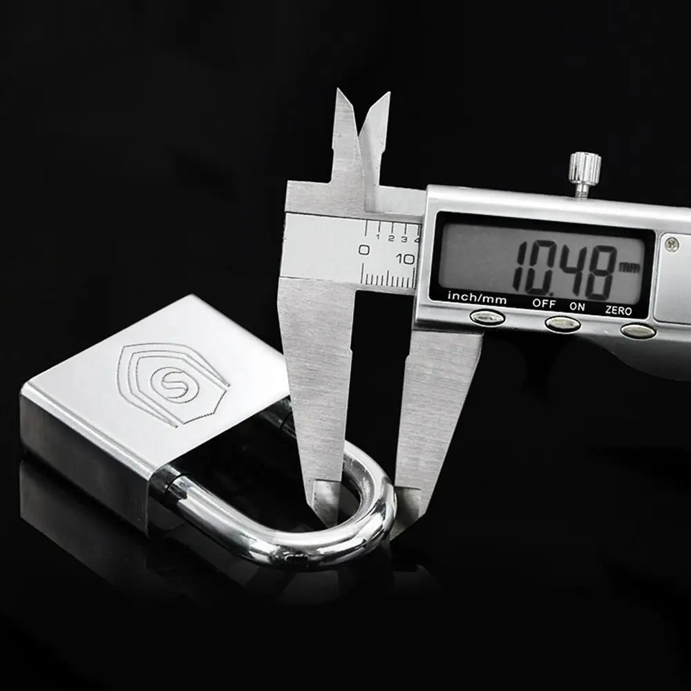 Candado para cajón de armario de acero inoxidable, cerradura plateada endurecida, cerradura con cremallera para mochila con 4 llaves, cerradura para puerta de dormitorio y hogar