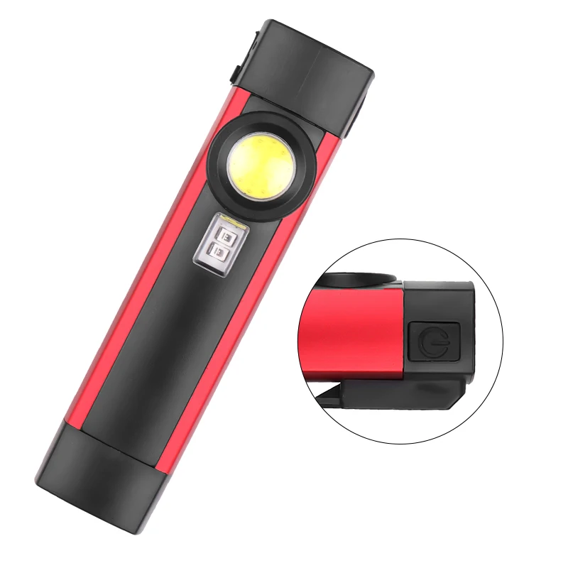 Portable 4 Mode COB Flashlight UV Torch USB Rechargeable LED Work Light Magnetic XPE Hanging Hook Lamp For Outdoor Camping