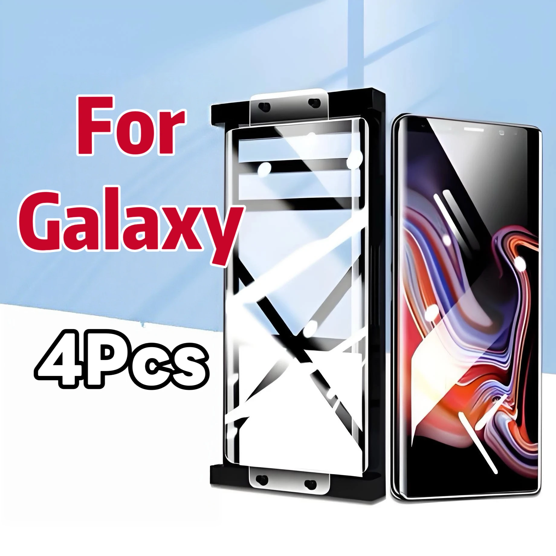 

4Pcs The high-definition screen protector for the Galaxy series is not made of tempered glass