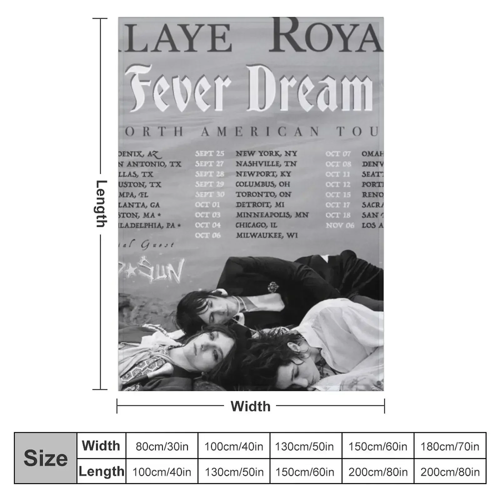 palaye royale fever dream tour design Throw Blanket wednesday Thins Hair for sofa Blankets