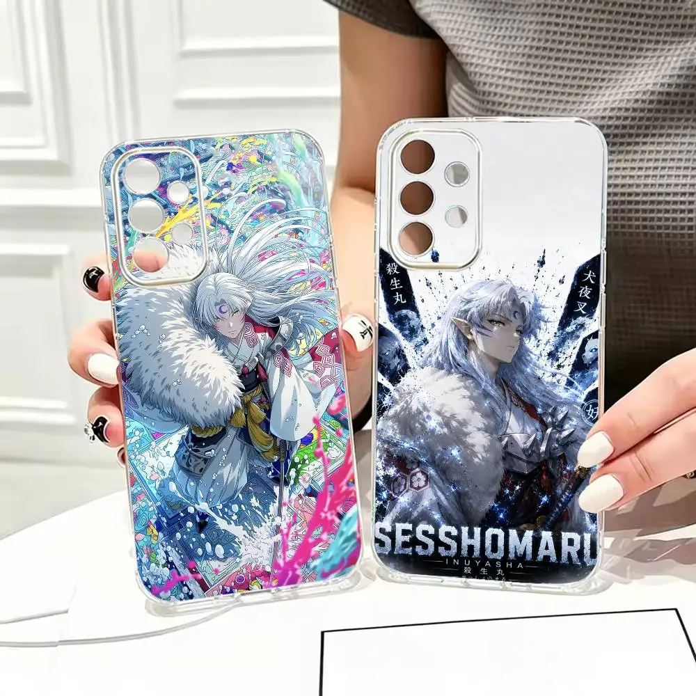 Full-blooded Tenseiga Sesshomaru I-Inuyasha  Transparent Stand Phone Case For Samsung S22,23,24,25,21,10,9,Ultra,Plus,Lite