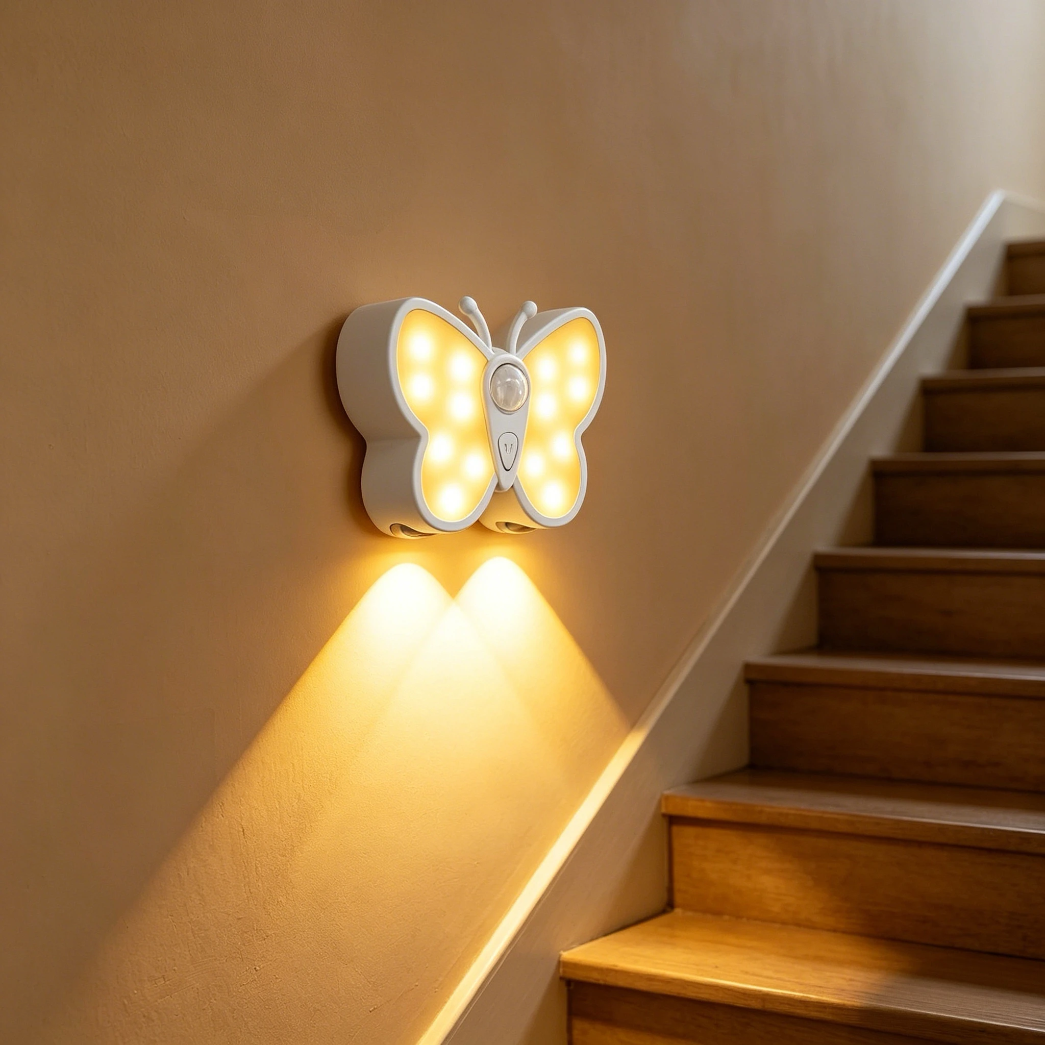 

Magnetic Motion Sensor Night Light, Rechargeable Cat-Eye LED Wall Light for Stair Hallway Bedroom Living Room Study