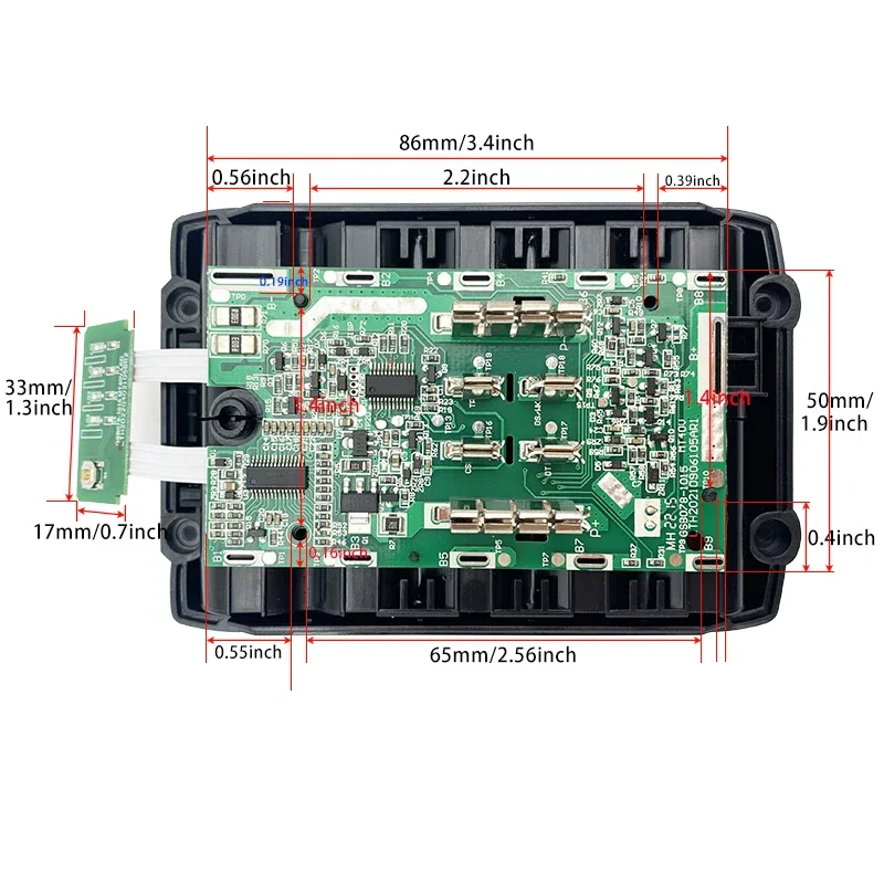 Imagem -06 - Li-ion Battery Case Carregamento Proteção Circuit Board Shell Box para Makita 40v Bateria de Lítio Bl4040 Bl4025 Carcaças Bl4040