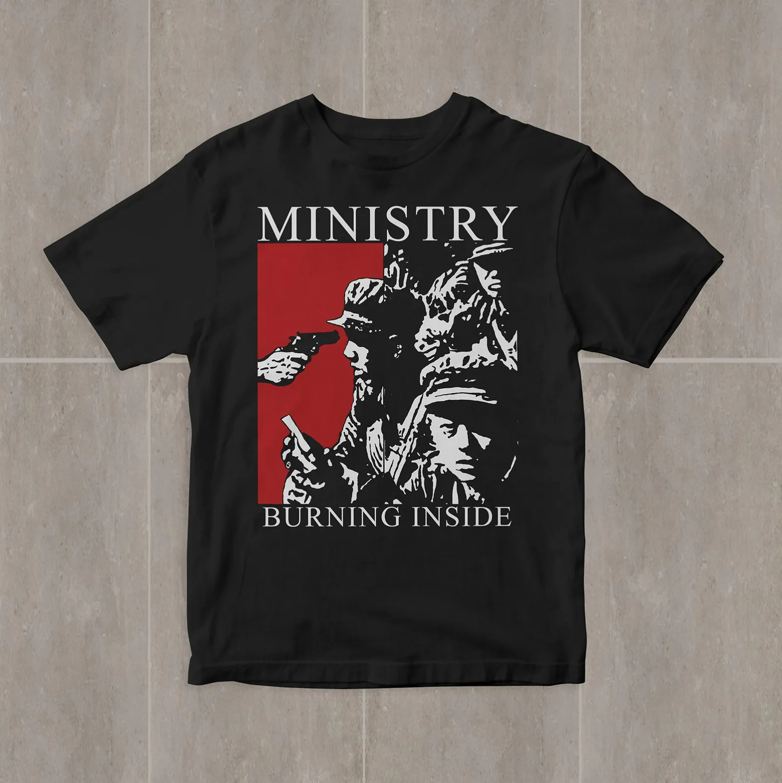 Retro Burning Inside MINISTRY Shirt Short Sleeve Black Unisex S-5XL 1G0249