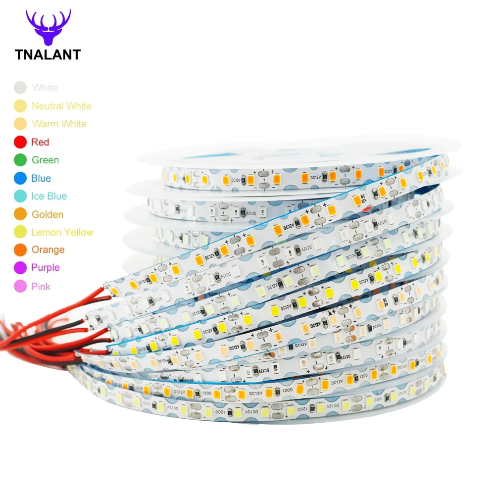 DC12V S Shape 2835 SMD LED Strip 6mm Width 120LED/m Flexible Foldable String Lamp For DIY Neon Sign Letter 12Color 1m-20m