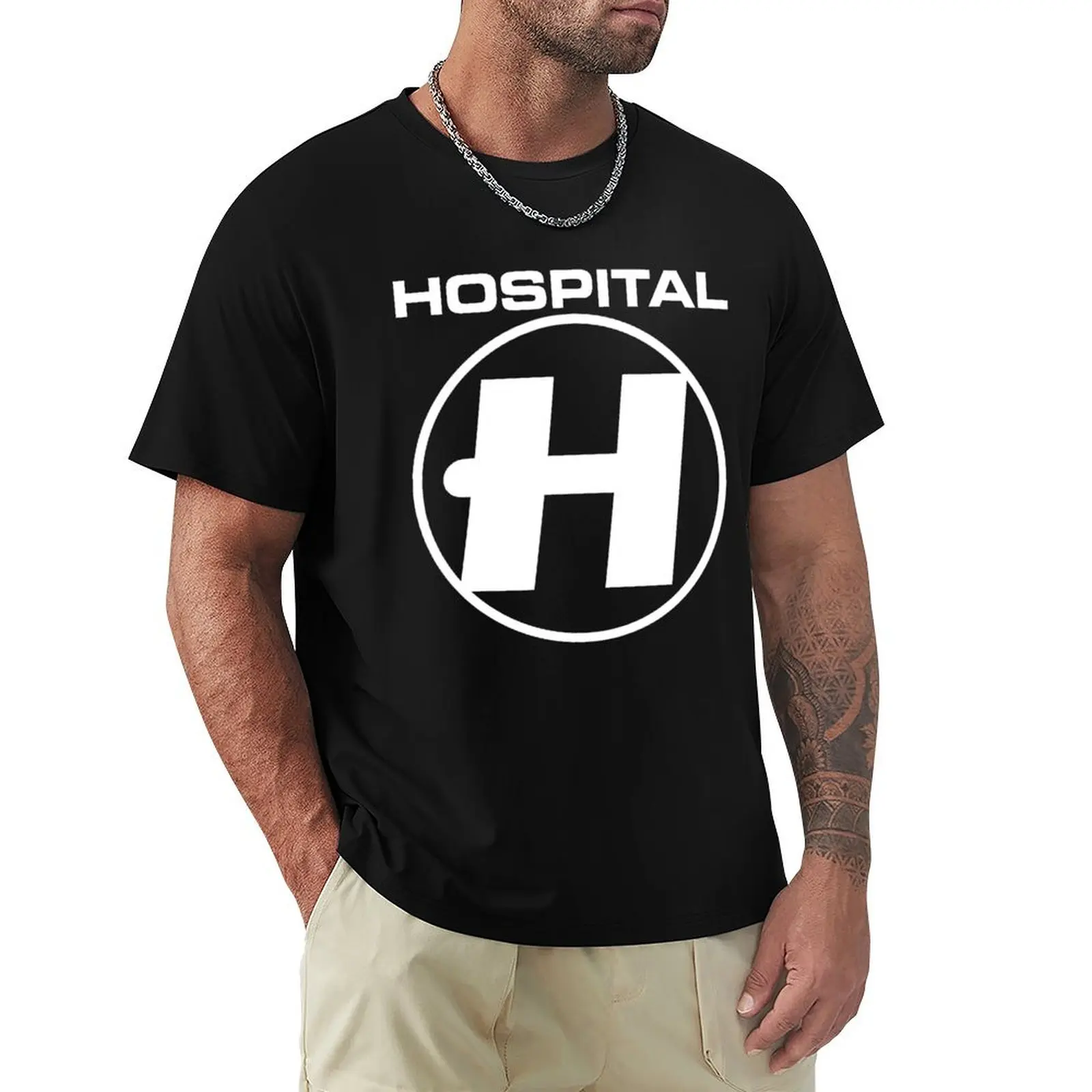 Hospital Records Merch Hospital Records T-Shirt Casual Pattern Print Tee Shirt