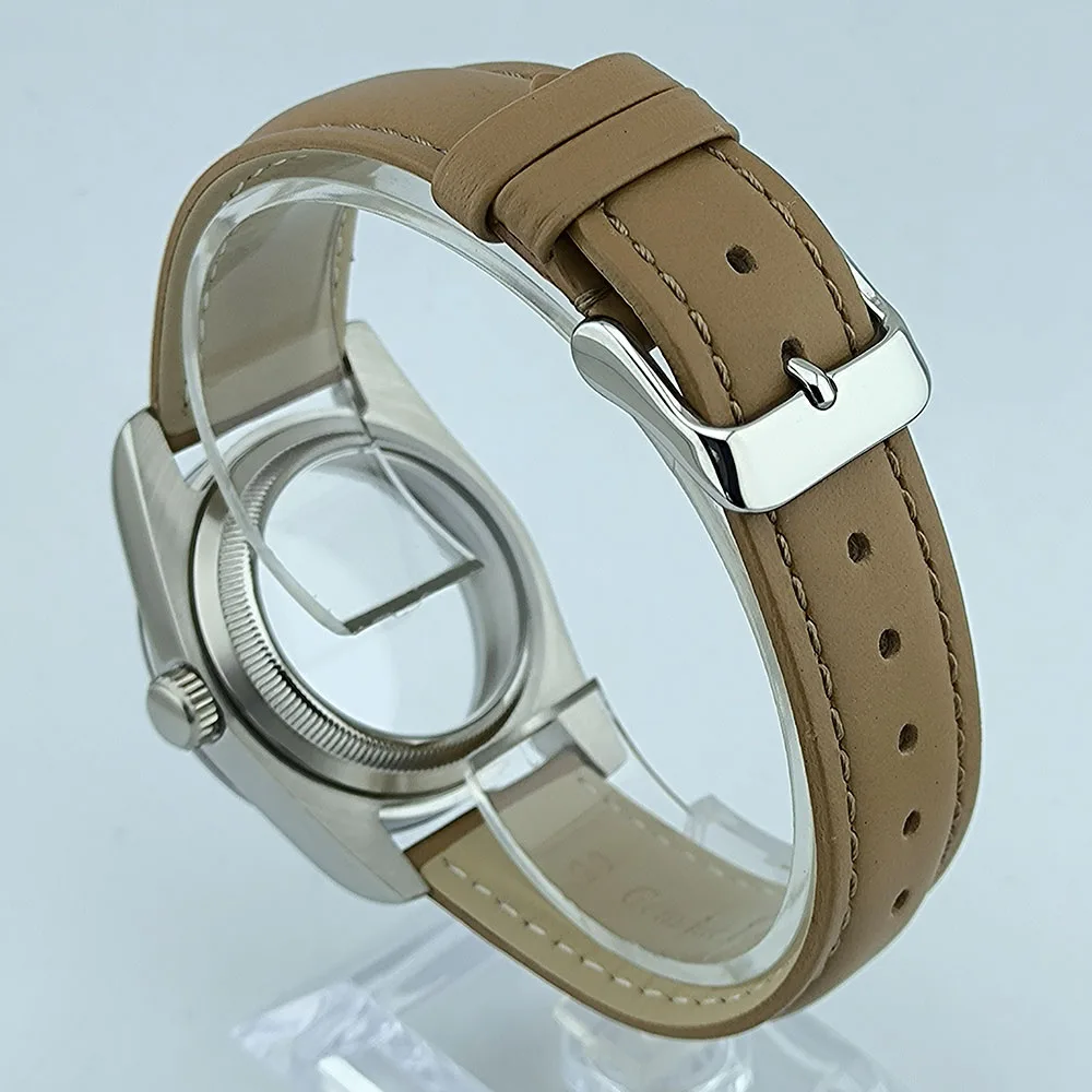 Caja de reloj NH35 con diamantes, reloj para hombre y mujer, accesorios de reloj de cristal de zafiro de 36mm o 39mm para movimiento NH35/NH36