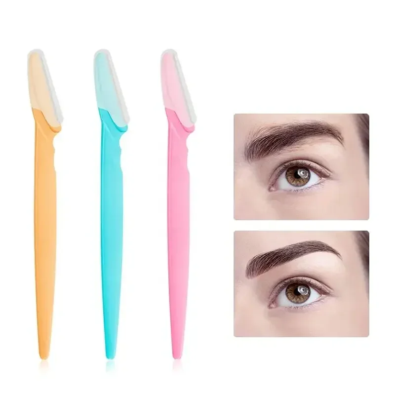 Recortador de cejas para mujer, herramientas de maquillaje seguras para cejas, maquinilla de afeitar para cara y cuerpo, cuchillas para depilación, cuchillo para dar forma a las cejas, 1 piezas